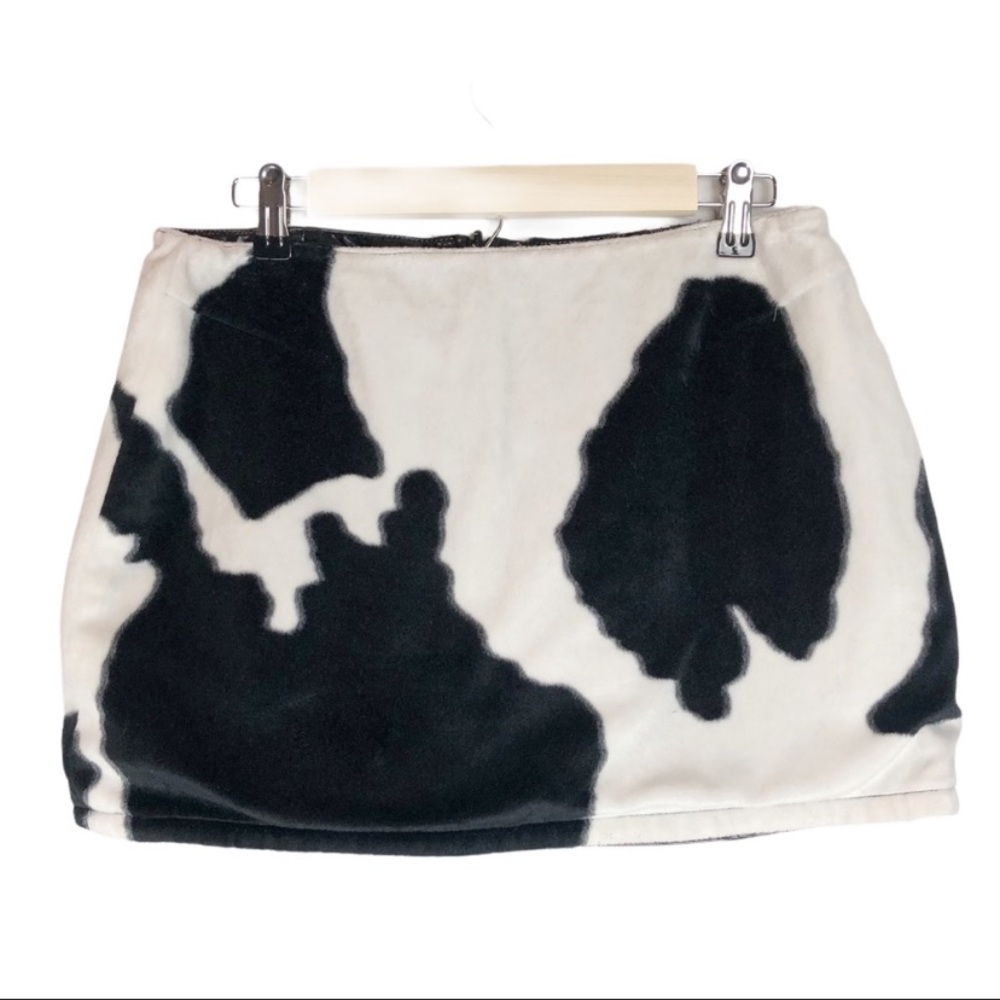 Faux cow skirt